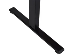 Scrivania angolare regolabile elettricamente DESTINES Bianco/Nero 160 cm 109 cm Lato Sinistro