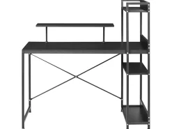 Scrivania BILOXY Nero 120 cm 64 cm con Ripiani