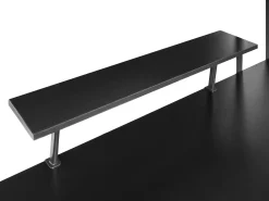 Scrivania BILOXY Nero 120 cm 64 cm con Ripiani