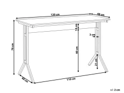 Scrivania CREEK Marrone scuro 120 cm 48 cm