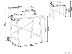 Scrivania da disegno inclinabile ALAND Bianco 80 cm 62 cm