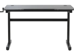 Scrivania da gaming regolabile manualmente DURBIN Nero 120 cm 60 cm LED RGB