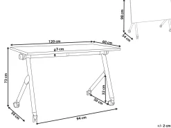 Scrivania pieghevole BENDI Marrone 120 cm 60 cm