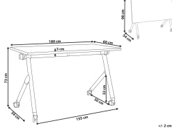 Scrivania pieghevole BENDI Marrone 180 cm 60 cm