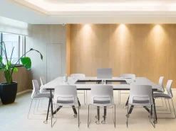 Scrivania pieghevole BENDI Bianco 180 cm 60 cm con ruote