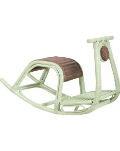 Sedia a dondolo per bambini ASPRIA Rattan Verde chiaro