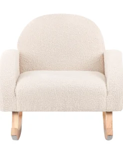 Sedia a dondolo per bambini HUG Bouclé Beige chiaro