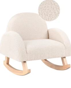 Sedia a dondolo per bambini HUG Bouclé Beige chiaro
