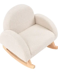 Sedia a dondolo per bambini HUG Bouclé Beige chiaro