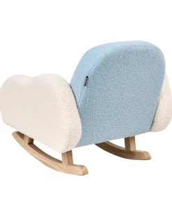 Sedia a dondolo per bambini Nuvola SKARE Bouclé Azzurro