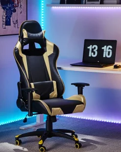 Sedia da gaming KNIGHT Pelle sintetica Oro