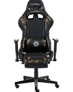 Sedia da gaming VICTORY Pelle sintetica Grigio scuro