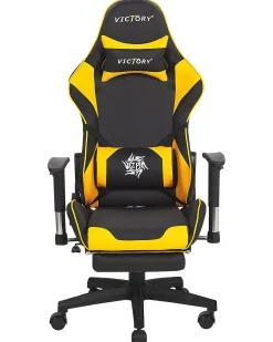 Sedia da gaming VICTORY Pelle sintetica Giallo