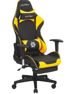 Sedia da gaming VICTORY Pelle sintetica Giallo