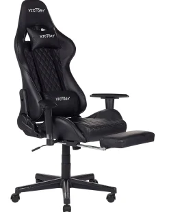 Sedia da gaming VICTORY Pelle sintetica Nero