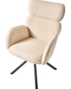 Sedia da pranzo ALENE Bouclé Beige chiaro