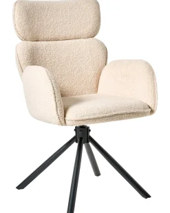 Sedia da pranzo ALENE Bouclé Beige chiaro