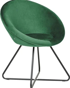 Sedia da pranzo FLOBY II Velluto Verde smeraldo