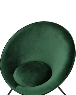 Sedia da pranzo FLOBY II Velluto Verde smeraldo