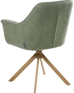 Sedia da pranzo HAYDEN Bouclé Verde chiaro
