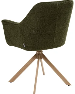 Sedia da pranzo HAYDEN Bouclé Verde