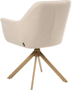 Sedia da pranzo HAYDEN Bouclé Beige chiaro