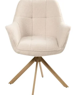 Sedia da pranzo HAYDEN Bouclé Beige chiaro