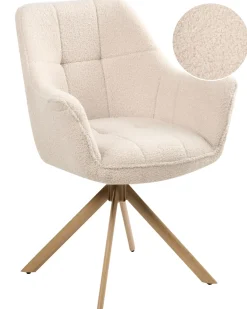 Sedia da pranzo HAYDEN Bouclé Beige chiaro