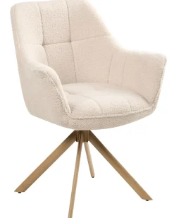 Sedia da pranzo HAYDEN Bouclé Beige chiaro