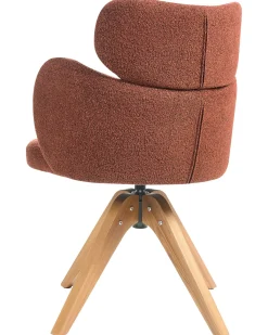 Sedia da pranzo MARCY Bouclé Arancione