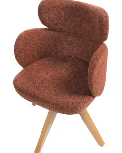 Sedia da pranzo MARCY Bouclé Arancione