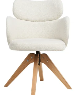 Sedia da pranzo MARCY Bouclé Beige chiaro
