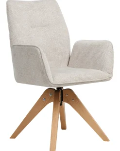 Sedia da pranzo MOKENA Lino sintetico Beige chiaro
