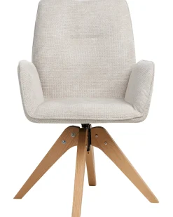 Sedia da pranzo MOKENA Lino sintetico Beige chiaro