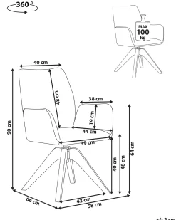 Sedia da pranzo MOKENA Lino sintetico Beige chiaro