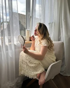 Sedia da pranzo MOKENA Lino sintetico Beige chiaro