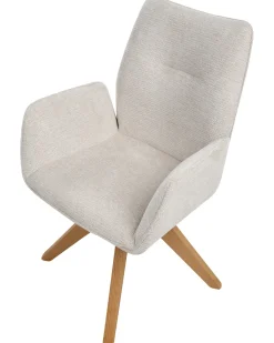 Sedia da pranzo MOKENA Lino sintetico Beige chiaro