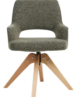 Sedia da pranzo MORAVIA Bouclé Verde