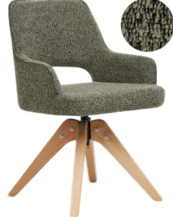 Sedia da pranzo MORAVIA Bouclé Verde