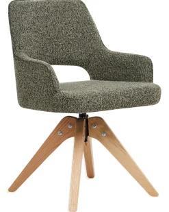 Sedia da pranzo MORAVIA Bouclé Verde