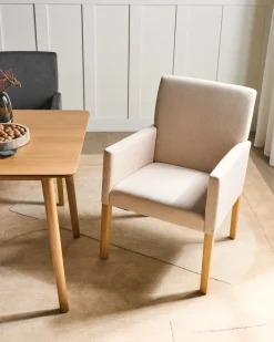 Sedia da pranzo ROCKEFELLER Tessuto Beige