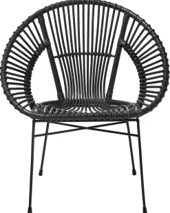 Sedia da pranzo SARITA Rattan Nero