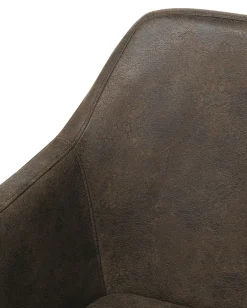 Sedia da pranzo YORKVILLE Pelle sintetica Marrone scuro