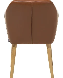 Sedia da pranzo YORKVILLE Pelle sintetica Marrone dorato