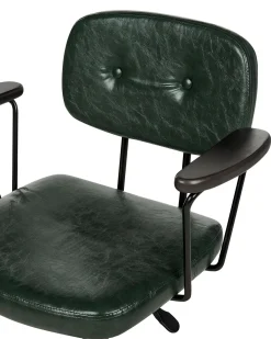 Sedia da scrivania ALGERITA Pelle sintetica Verde scuro
