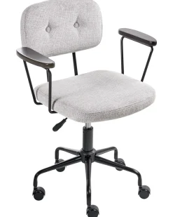 Sedia da scrivania ALGERITA Tessuto Grigio chiaro