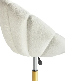 Sedia da scrivania ANNABELLE Bouclé Bianco