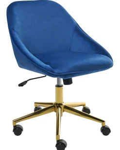 Sedia da scrivania BARDSDALE Velluto Blu marino