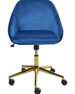 Sedia da scrivania BARDSDALE Velluto Blu marino