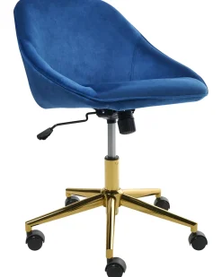 Sedia da scrivania BARDSDALE Velluto Blu marino